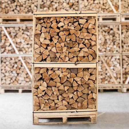 Palette kammergetrocknetes gespalten Birken Brennholz 25cm