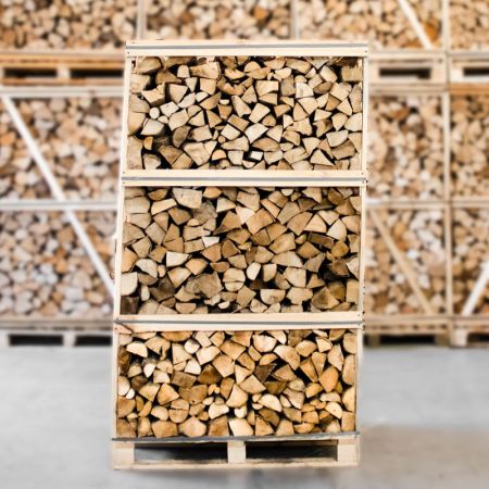 Palette kammergetrocknetes gespalten Hainbuche Brennholz 33cm